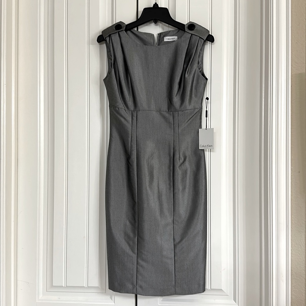 NWT Calvin Klein Silver Dress!